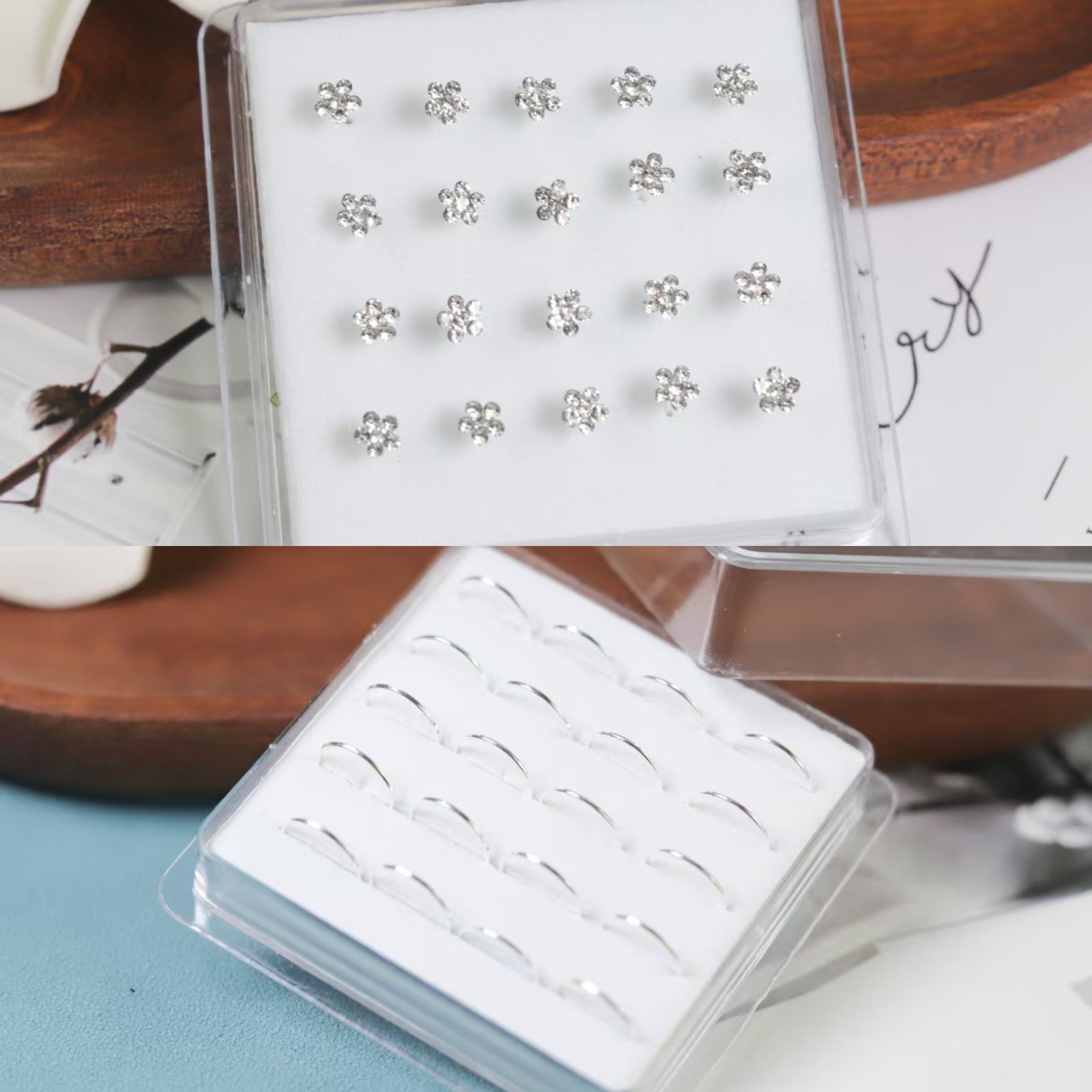 20Pcs/Box Body Nose Piercing J - مراجعة Body Jewelry Display Case وسعره
