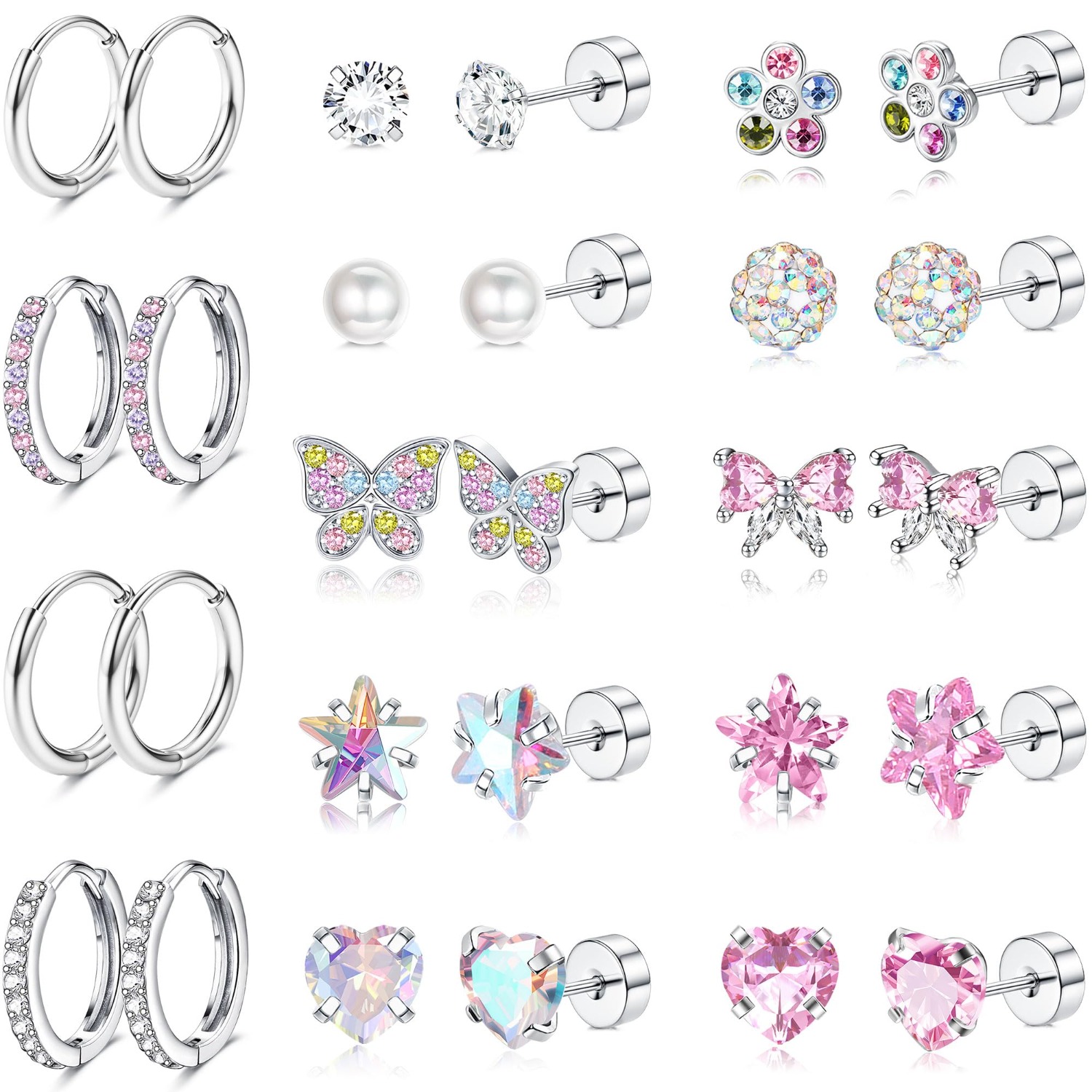 Bobisty 1Pair Earrings for Wom - مراجعة Body Jewelry Flat Back وسعره