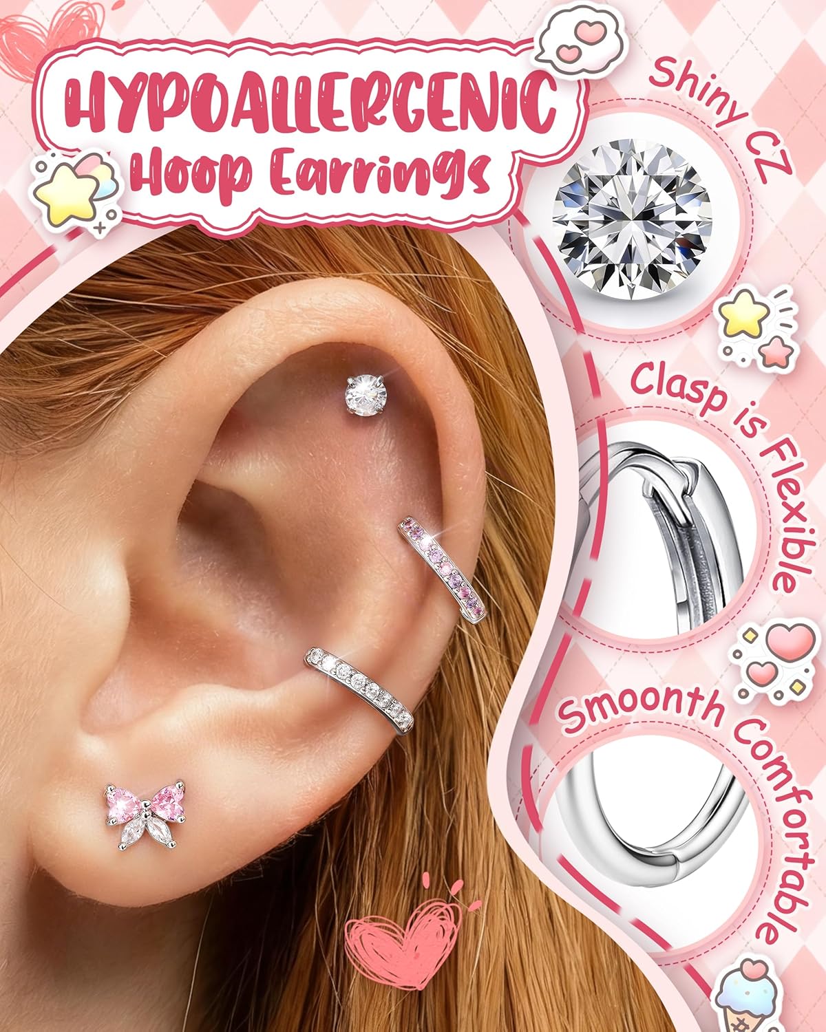 Bobisty 1Pair Earrings for Wom - مراجعة Body Jewelry Flat Back وسعره