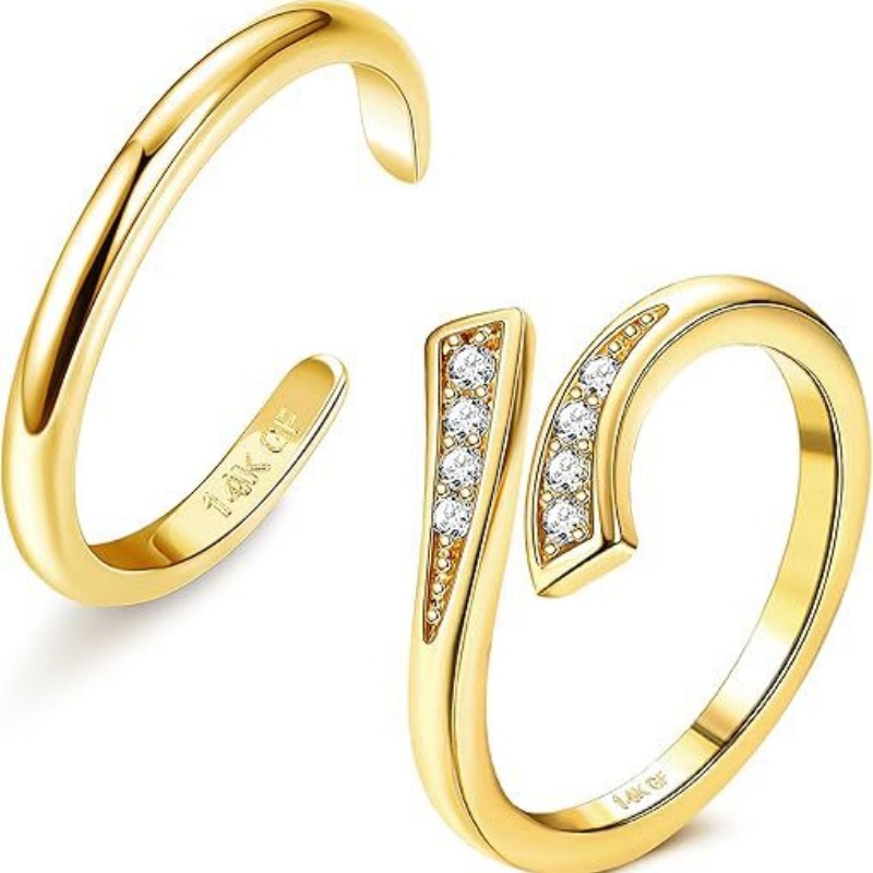 14K Gold-Plated Adjustable Zir - مراجعة Body Jewelry Lot وسعره