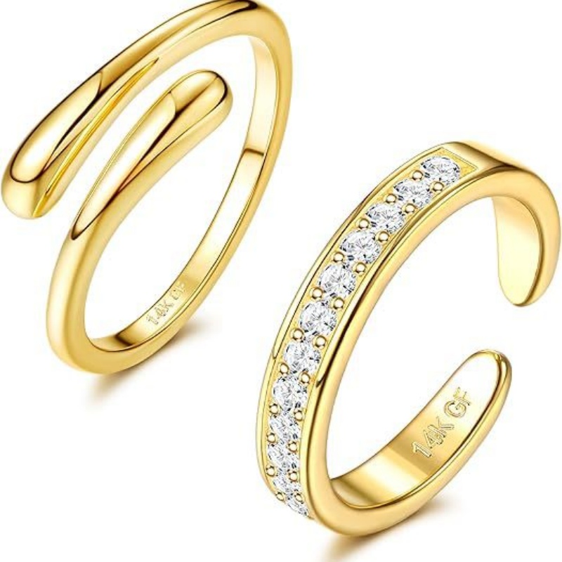 14K Gold-Plated Adjustable Zir - مراجعة Body Jewelry Lot وسعره