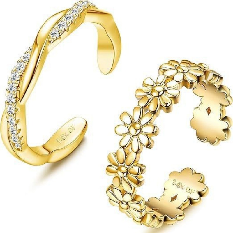 14K Gold-Plated Adjustable Zir - مراجعة Body Jewelry Lot وسعره