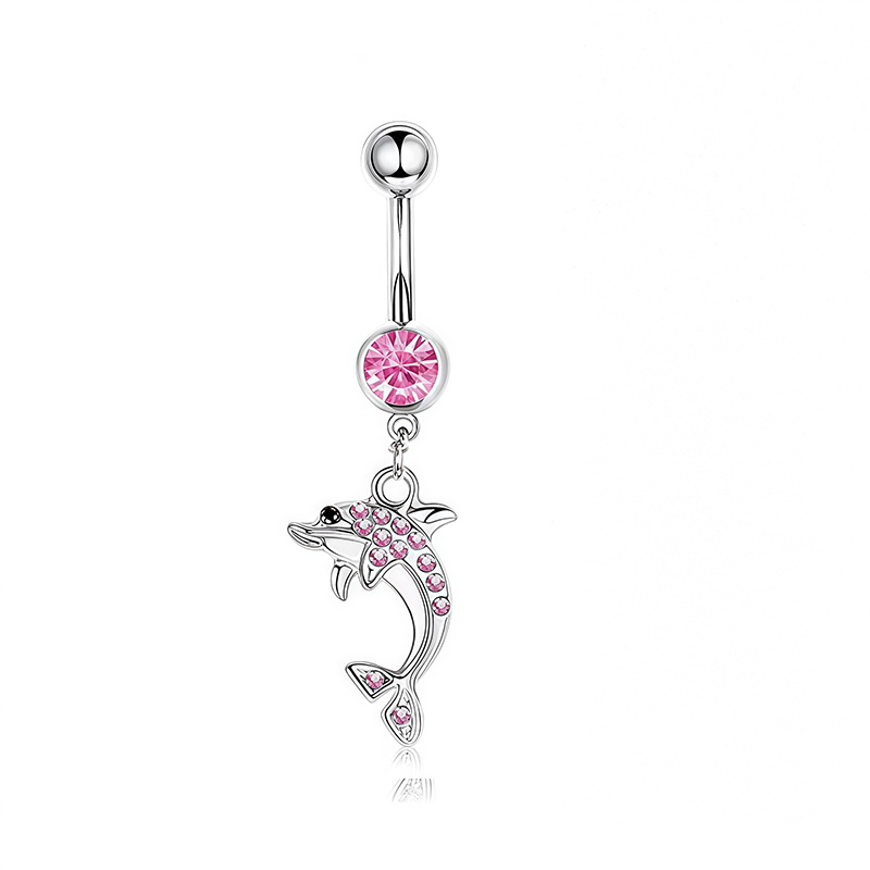 1PCS Pink Crown Belly Button R - مراجعة Body Jewelry And Piercing وسعره
