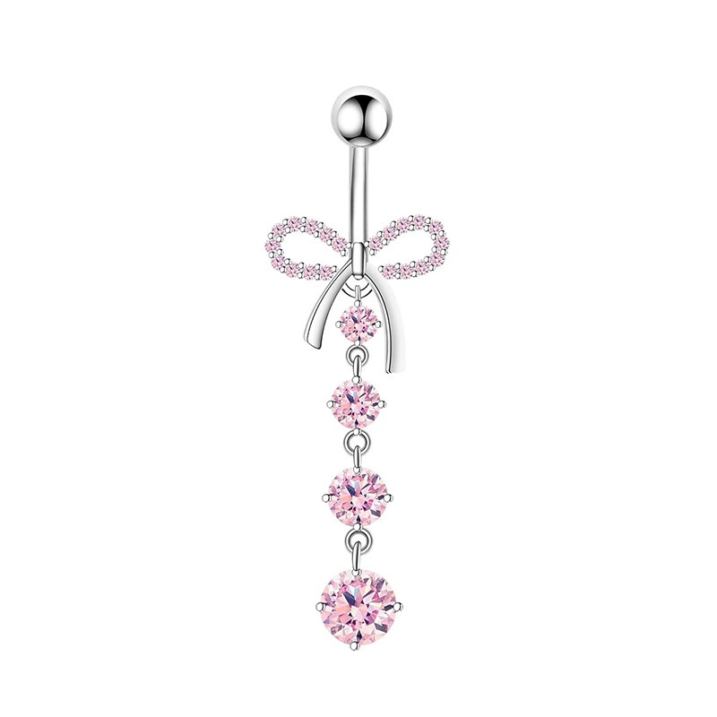 1PCS Pink Crown Belly Button R - مراجعة Body Jewelry And Piercing وسعره