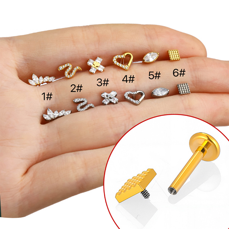 1PC G23 Titanium Piercing Labr - مراجعة Body Jewelry Implant Grade وسعره