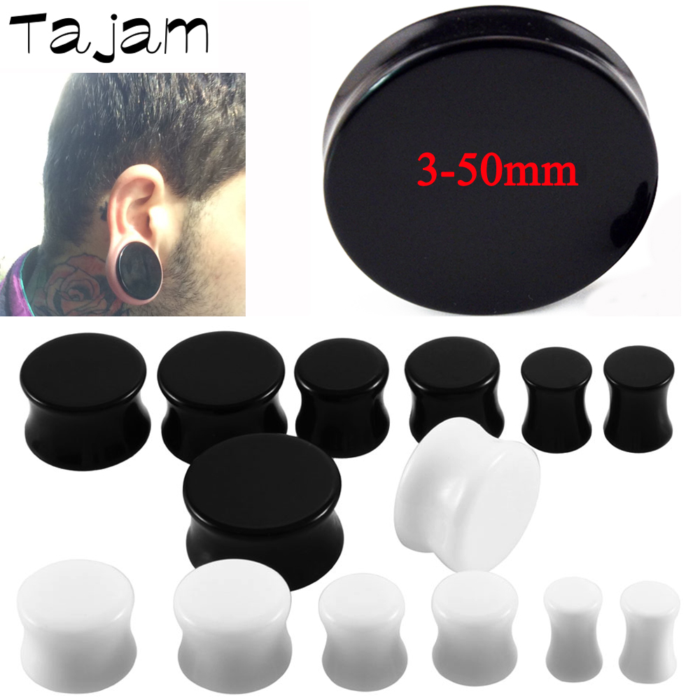 1 Pair 3mm-50mm Big Size Solid - مراجعة Body Jewelry Ear Plugs وسعره