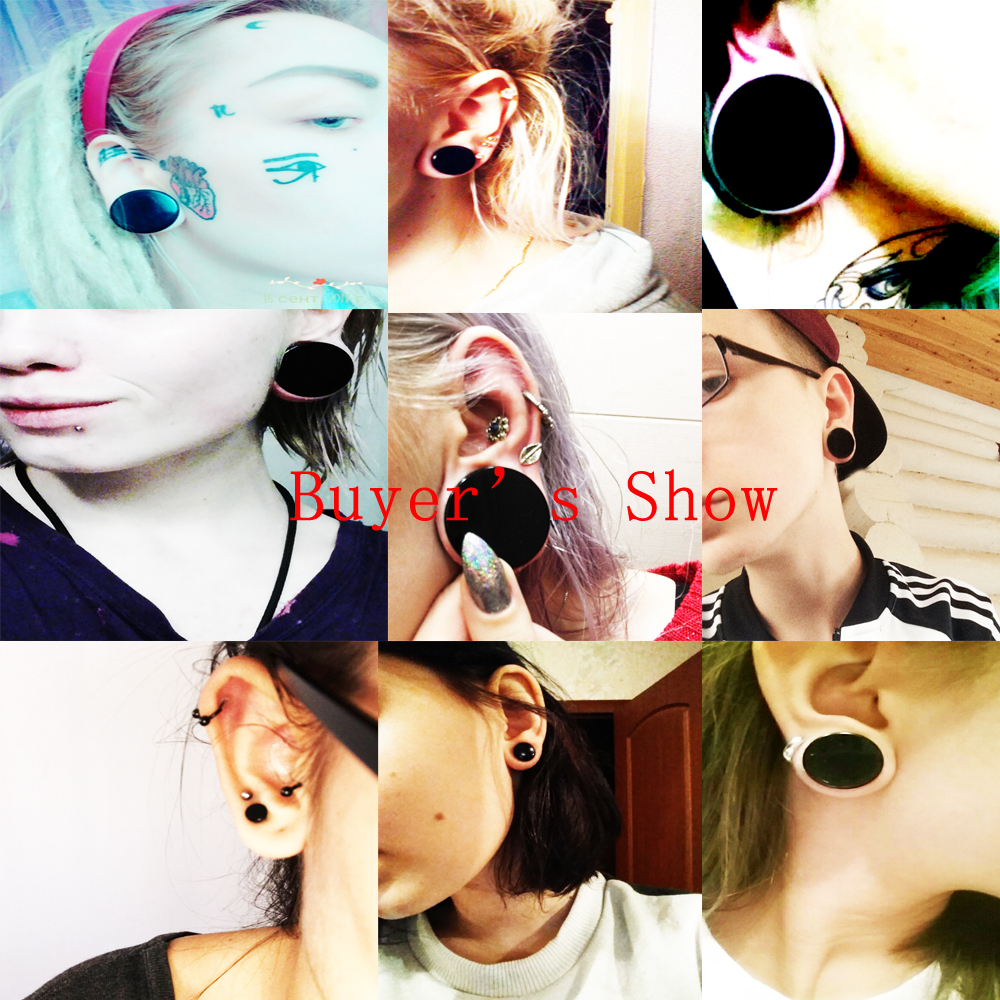 1 Pair 3mm-50mm Big Size Solid - مراجعة Body Jewelry Ear Plugs وسعره