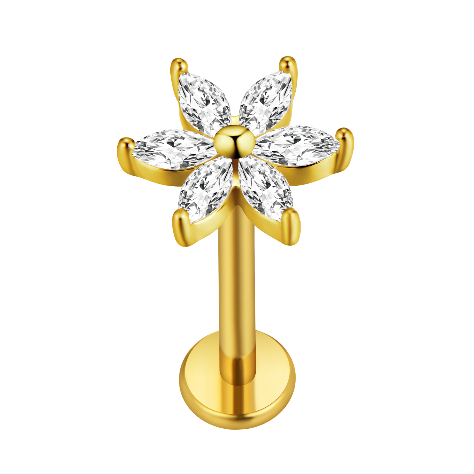 Maple Leaf Labret Piercing Sta - مراجعة Body Jewelry Internally Threaded وسعره
