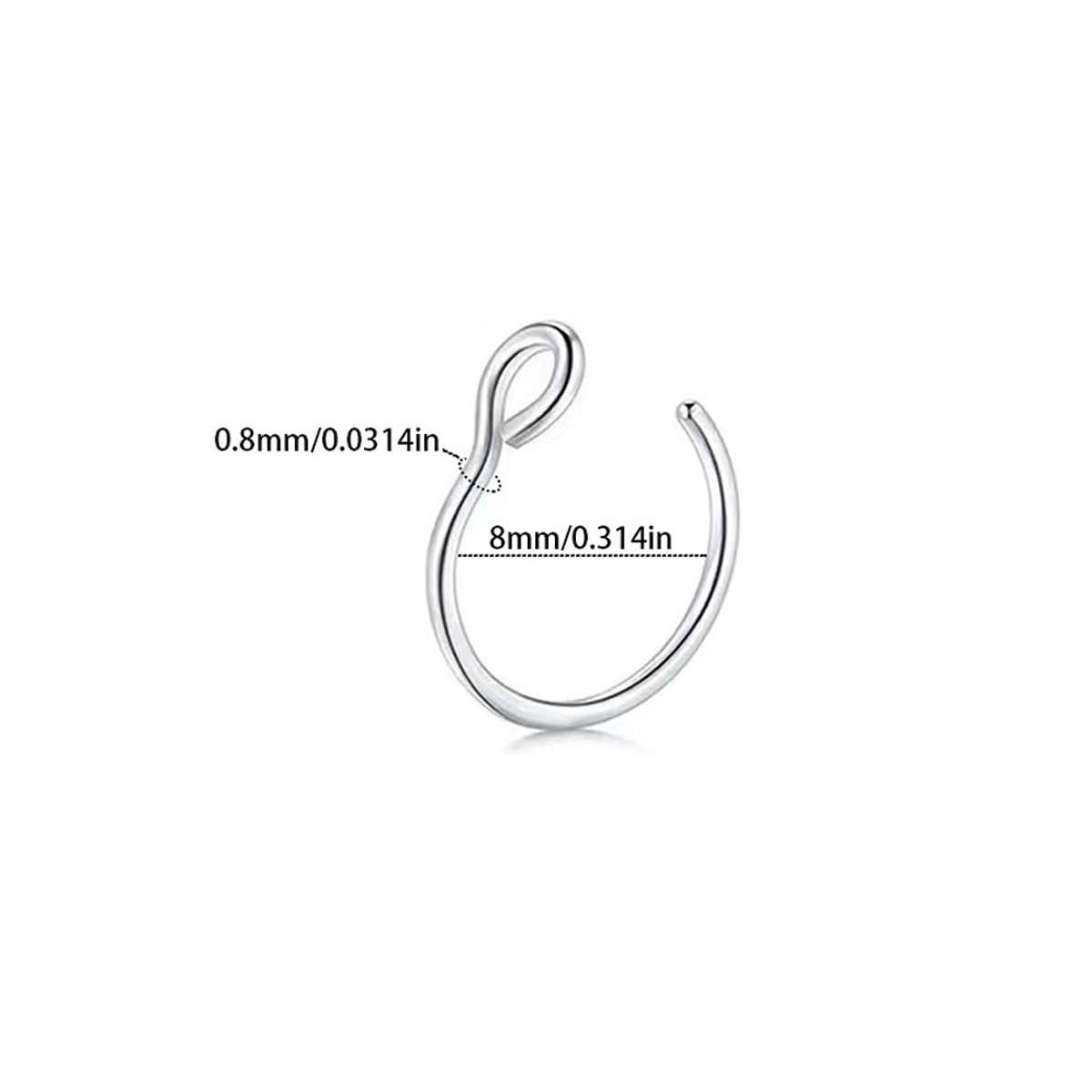 1Pcs Women Fake Piering Nose R - مراجعة Yg Body Jewelry وسعره