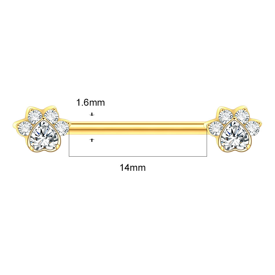 1Pc Titanium Flower Nipple Pie - مراجعة Body Jewelry Internally Threaded وسعره