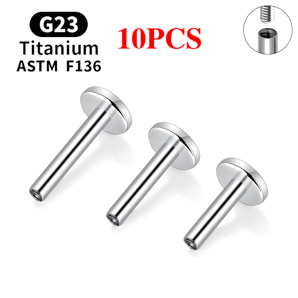 10PCS G23 Titanium Piercing In - مراجعة Body Jewelry Internally Threaded وسعره