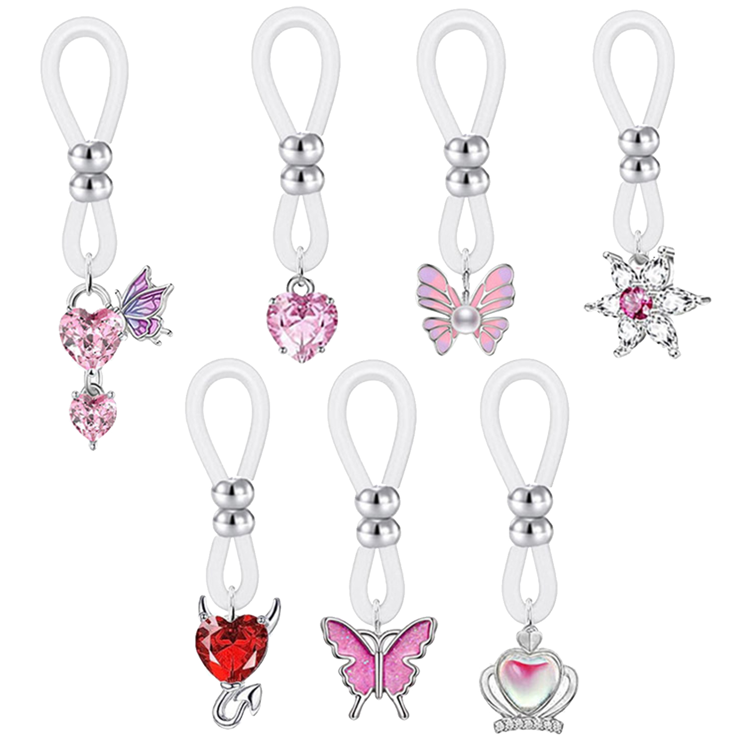 Alloy Silicone Butterfly Heart - مراجعة Body Jewelry And Piercing وسعره