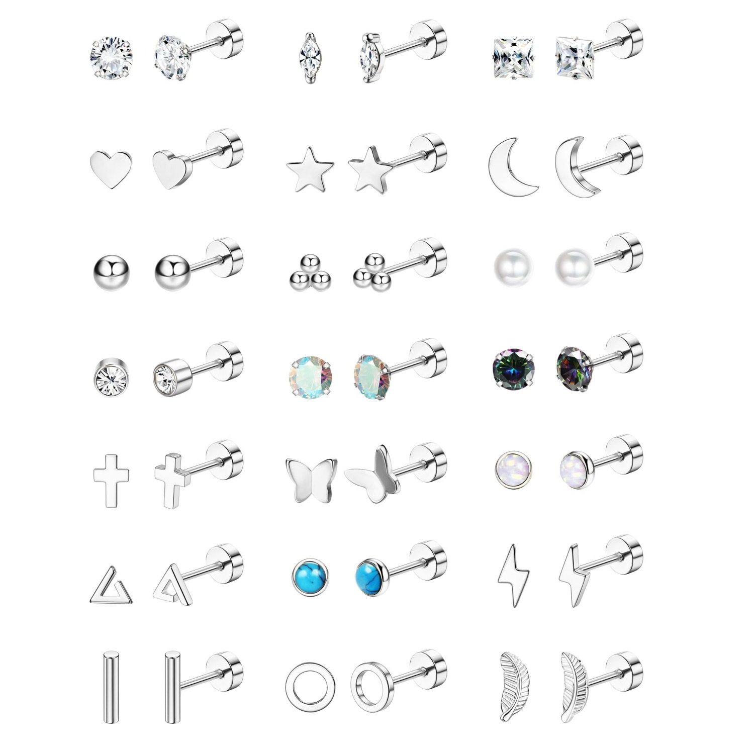 Florideco 1Pair Hypoallergenic - مراجعة Body Jewelry Hypoallergenic وسعره