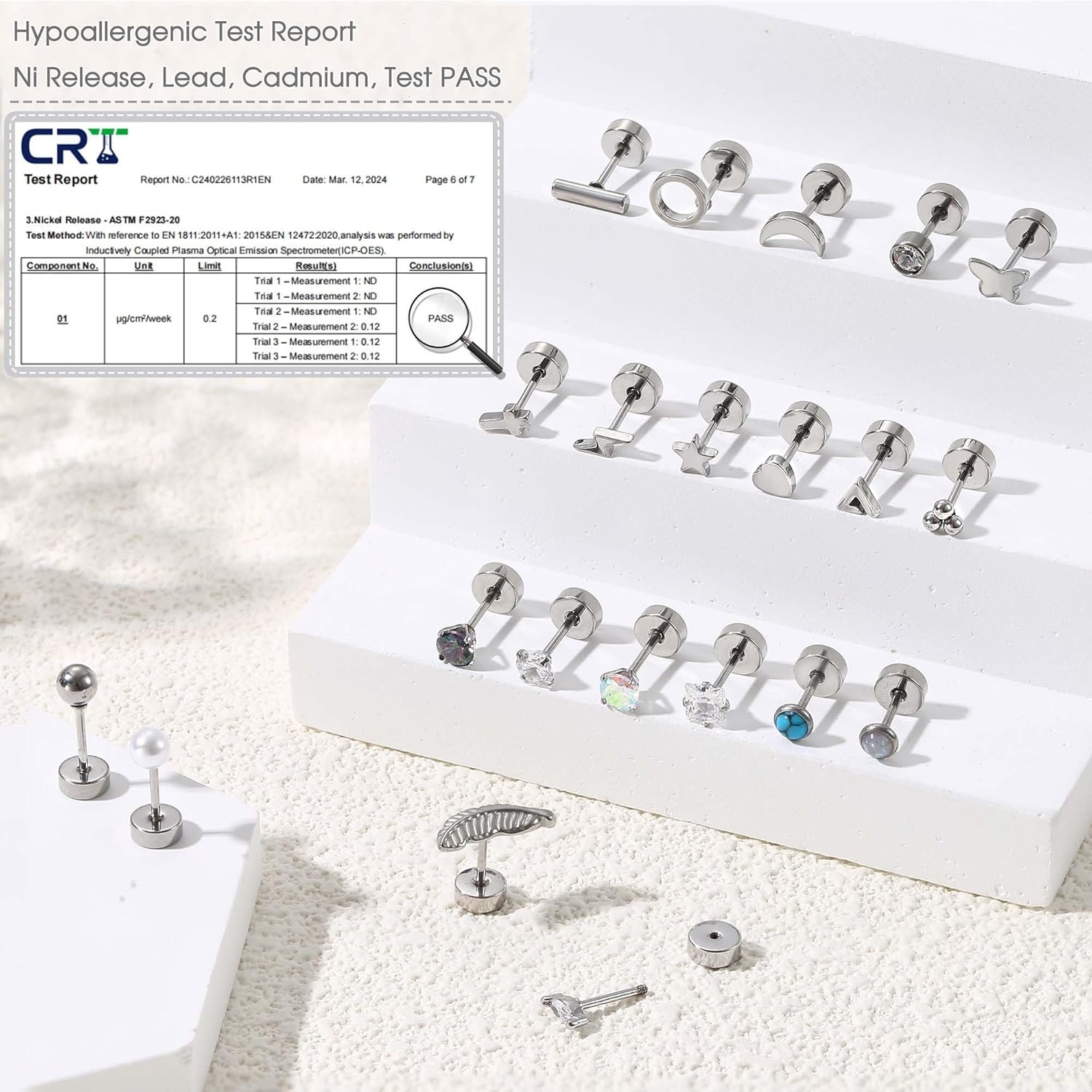 Florideco 1Pair Hypoallergenic - مراجعة Body Jewelry Hypoallergenic وسعره