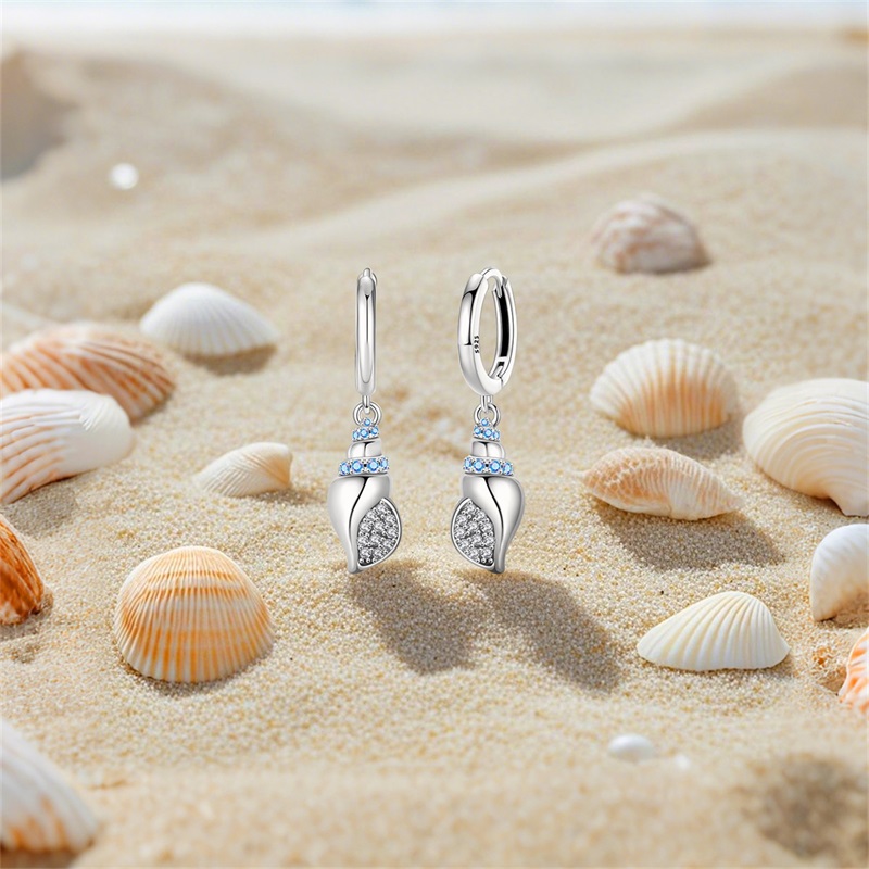 Women Earrings 925 Sterling Si - مراجعة Conch Earring Hoop وسعره