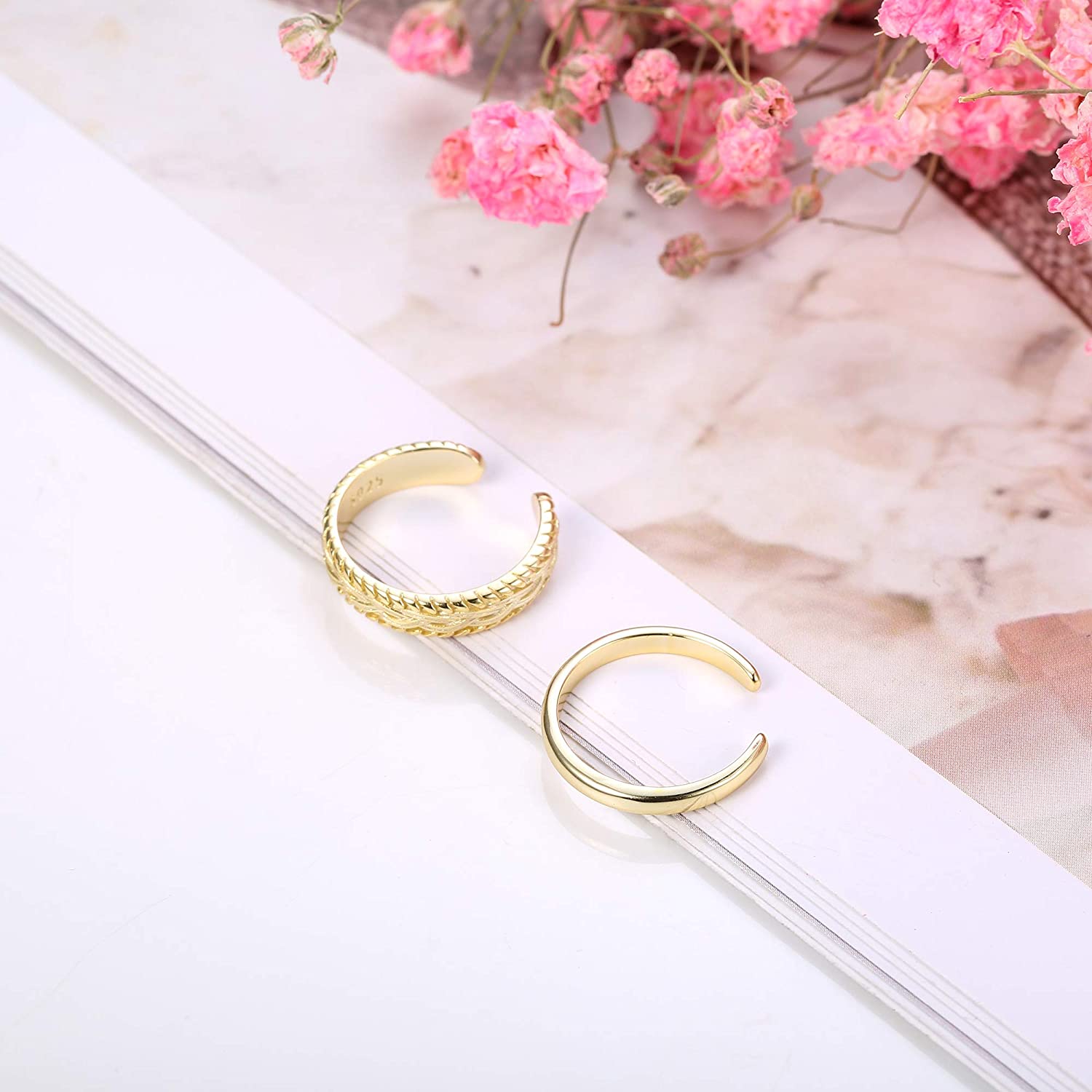 2 PCS Stainless Steel Toe Ring - مراجعة Body Jewelry Lot وسعره