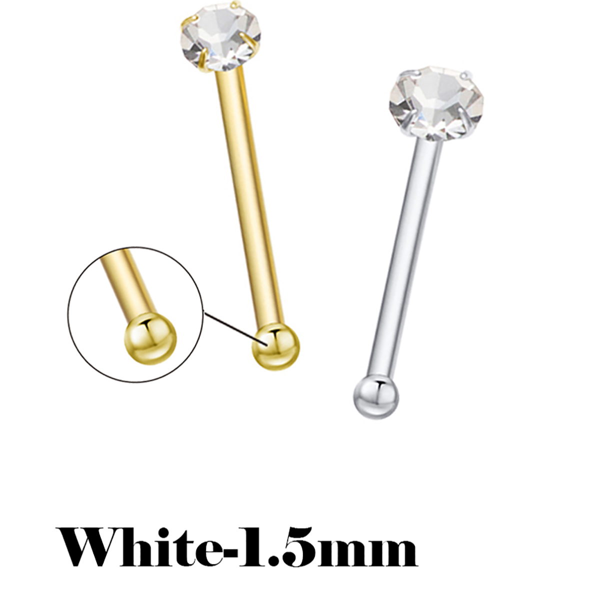 925 Sterling Silver Nose Studs - مراجعة Body Jewelry La وسعره