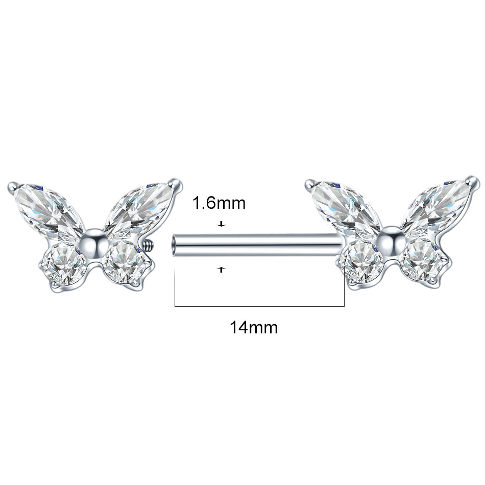 1Pc G23 Titanium Nipple Ring S - مراجعة Body Jewelry Internally Threaded وسعره