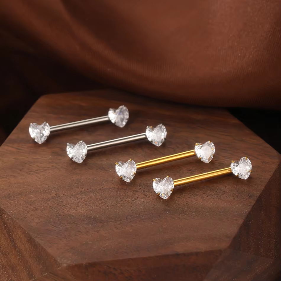 1Pc G23 Titanium Nipple Ring S - مراجعة Body Jewelry Internally Threaded وسعره