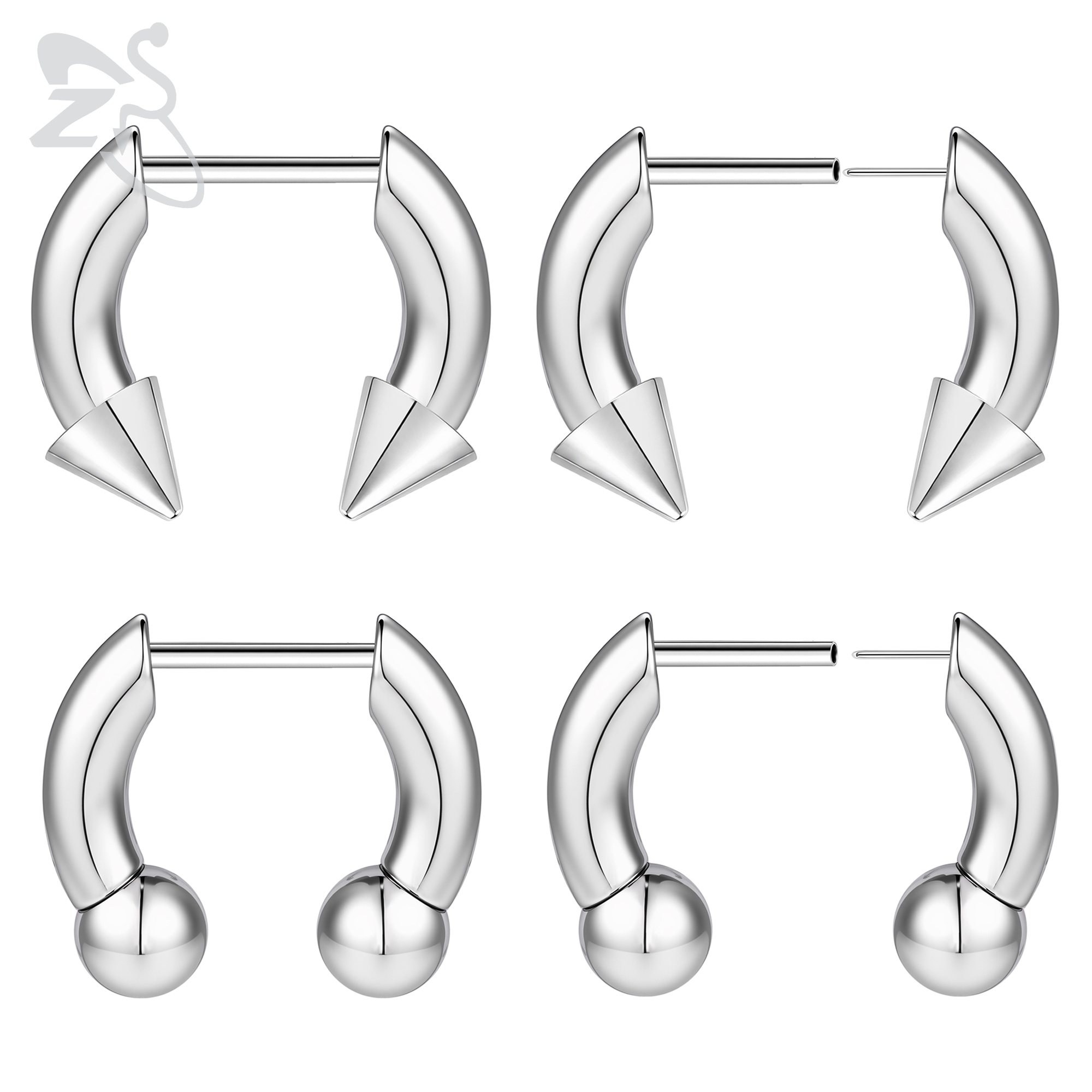 ZS 1 PC 16G Threadless Stainle - مراجعة Body Jewelry Threadless وسعره