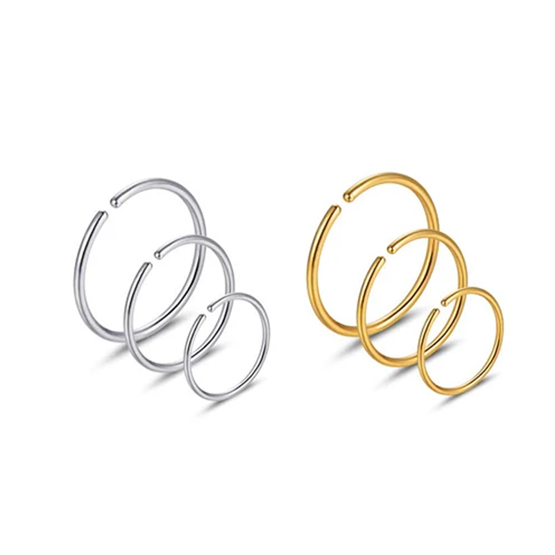 6pcs/lot Hypoallergenic Nose R - مراجعة Body Jewelry Hypoallergenic وسعره