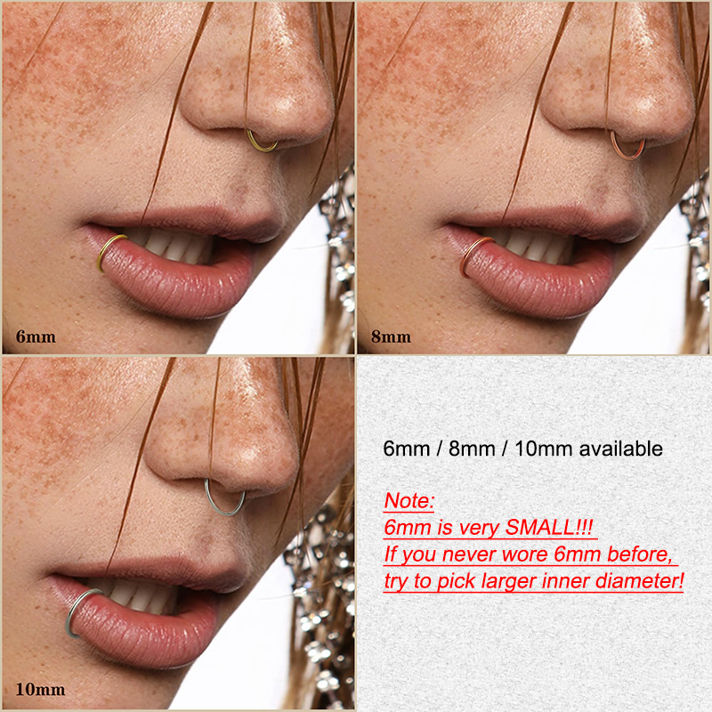 6pcs/lot Hypoallergenic Nose R - مراجعة Body Jewelry Hypoallergenic وسعره