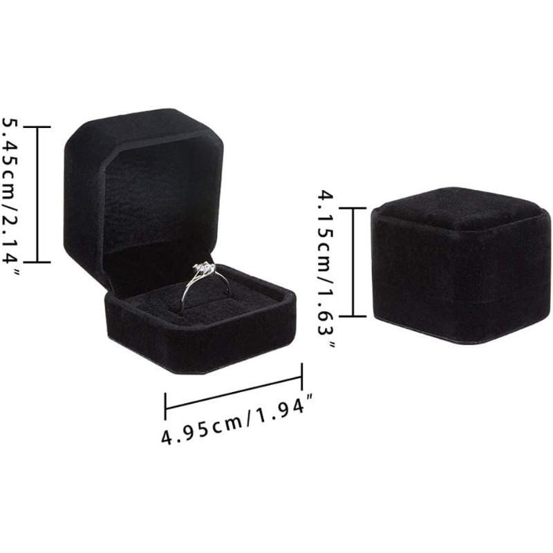 10 Pack Velvet Ring Box Earrin - مراجعة Body Jewelry Display وسعره