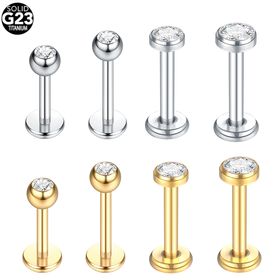 G23 Titanium Labret Piercing L - مراجعة Body Jewelry Internally Threaded وسعره