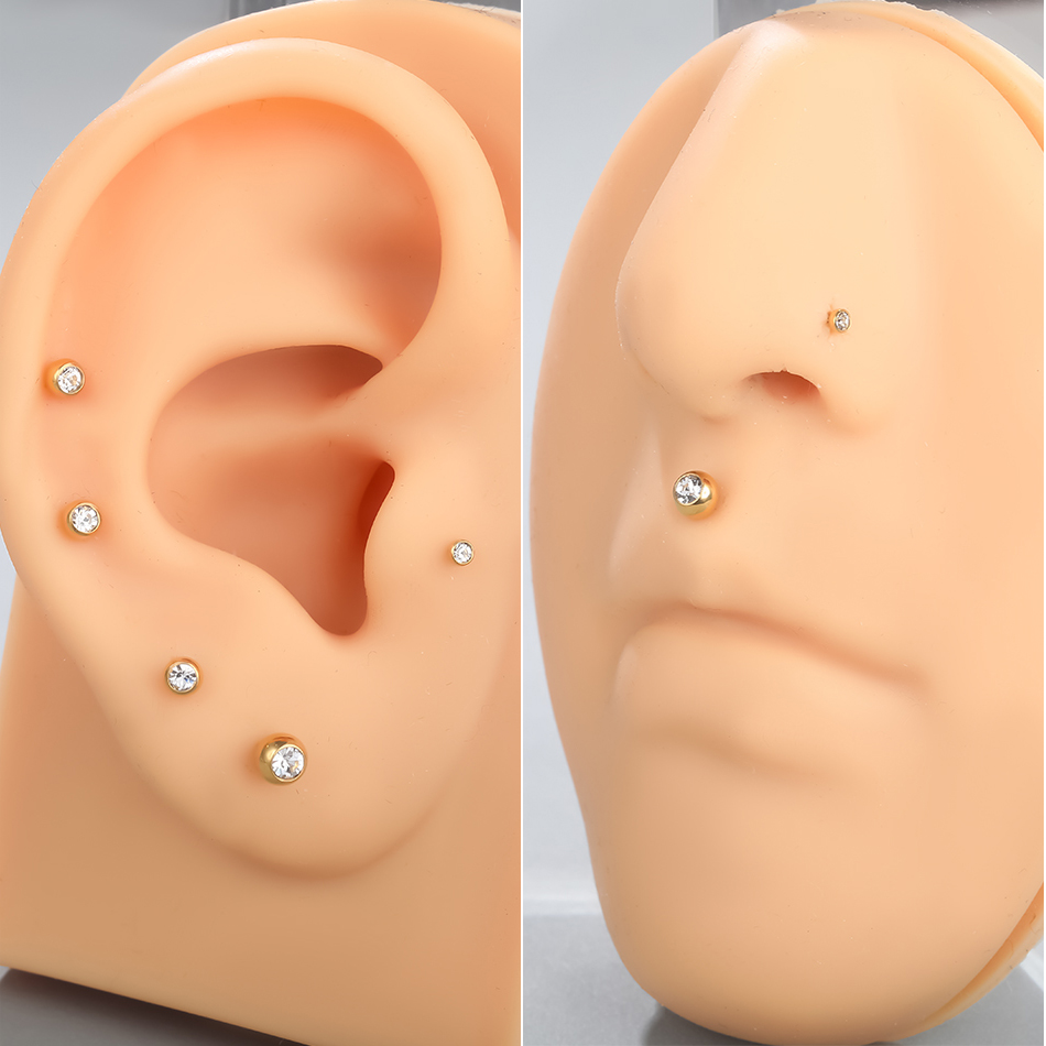 G23 Titanium Labret Piercing L - مراجعة Body Jewelry Internally Threaded وسعره