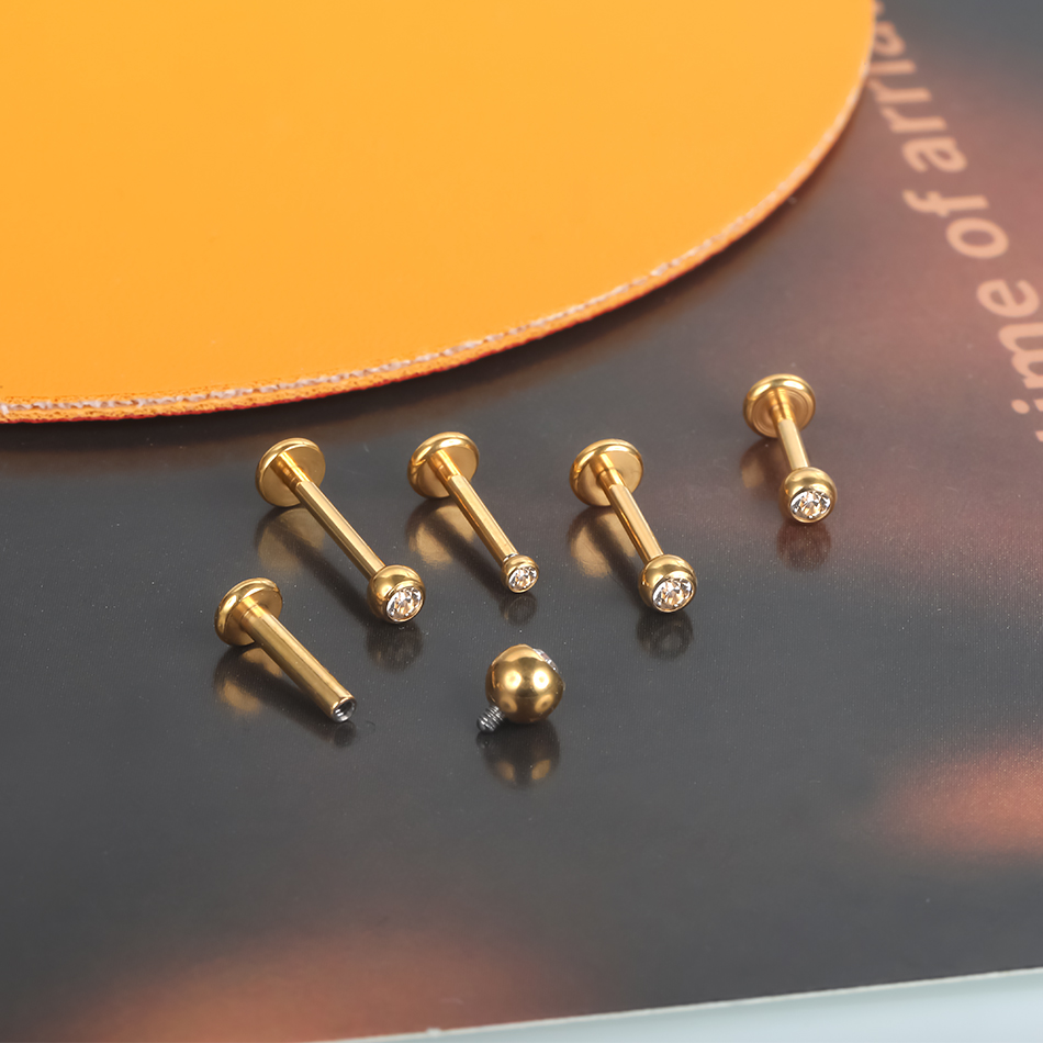 G23 Titanium Labret Piercing L - مراجعة Body Jewelry Internally Threaded وسعره