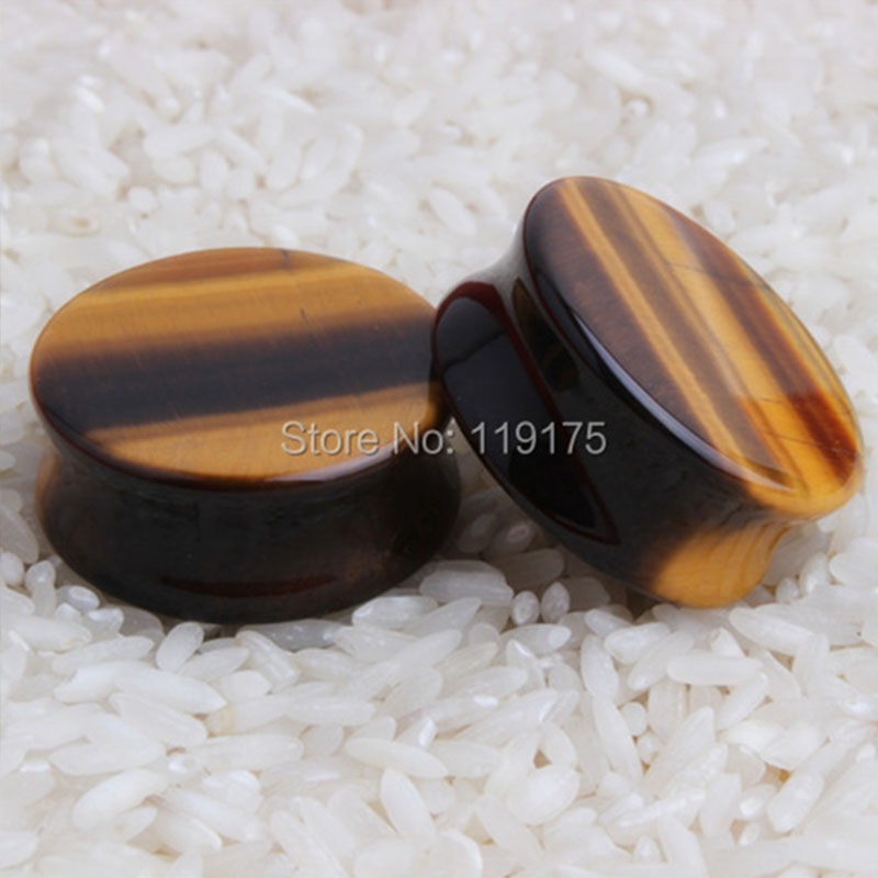 2pcs Yellow Tiger Eye Organic  - مراجعة Yellow Body Jewelry وسعره