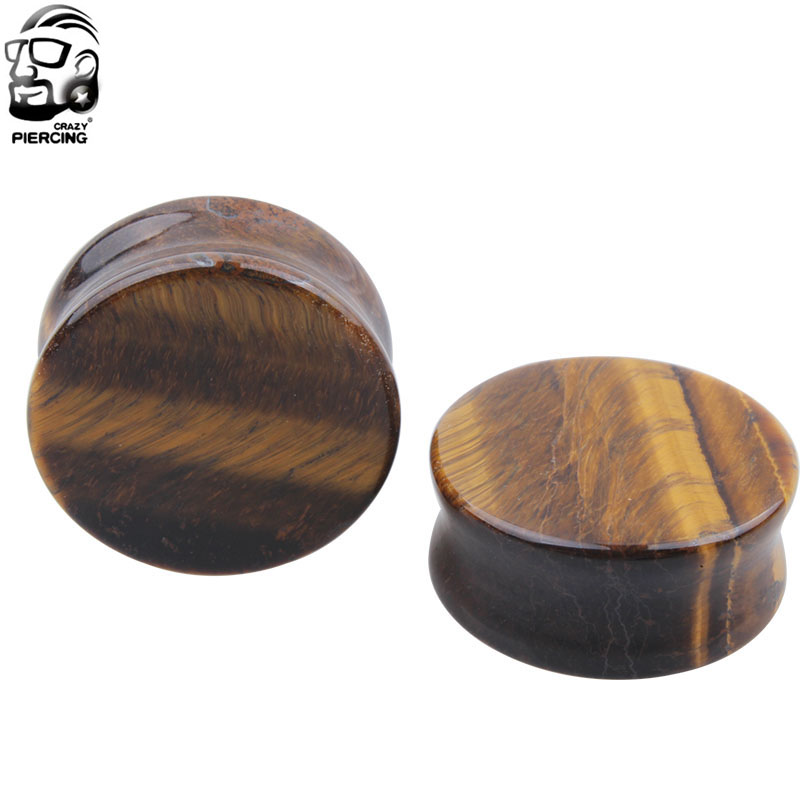 2pcs Yellow Tiger Eye Organic  - مراجعة Yellow Body Jewelry وسعره