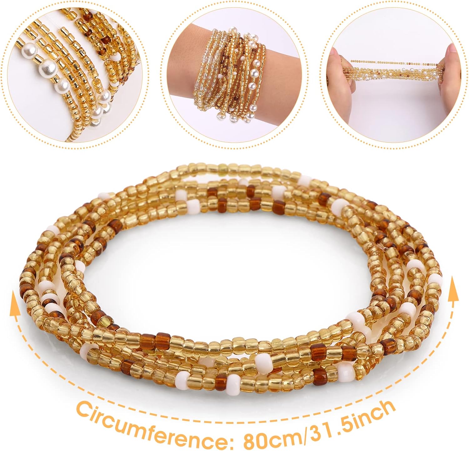 Waist Beads for Women Belly Be - مراجعة Body Jewelry Lot وسعره