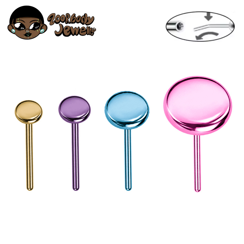 10pcs ASTM F136 Titanium Push  - مراجعة Body Jewelry Threadless وسعره
