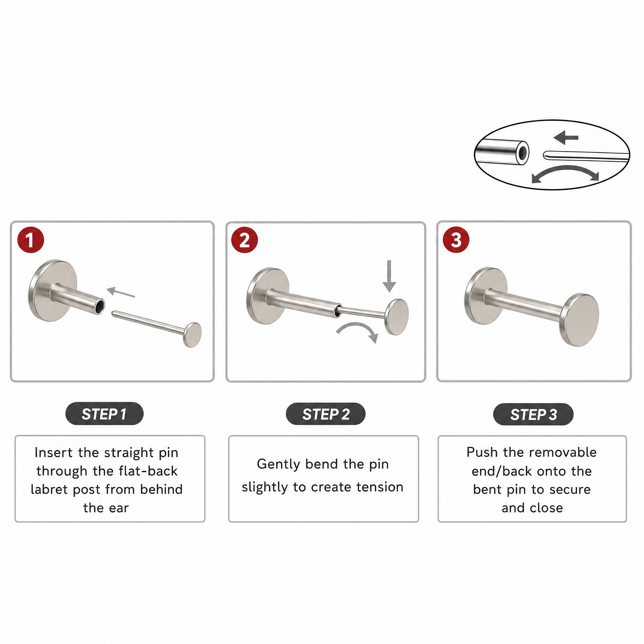 10pcs ASTM F136 Titanium Push  - مراجعة Body Jewelry Threadless وسعره