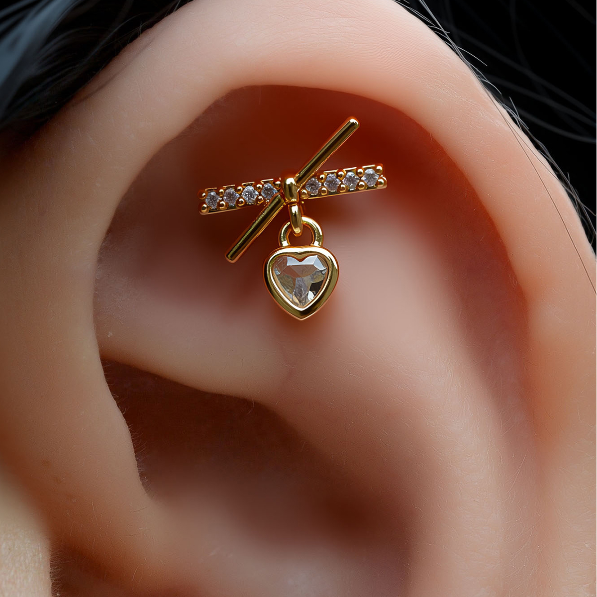1PC Fashion Stainless Steel CZ - مراجعة Tragus Flat Back وسعره