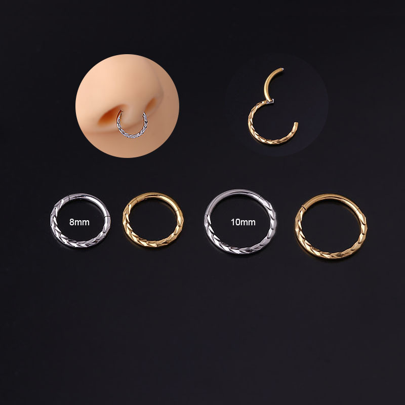 16G 8/10mm Nose Rings Silver/G - مراجعة Body Jewelry Hypoallergenic وسعره