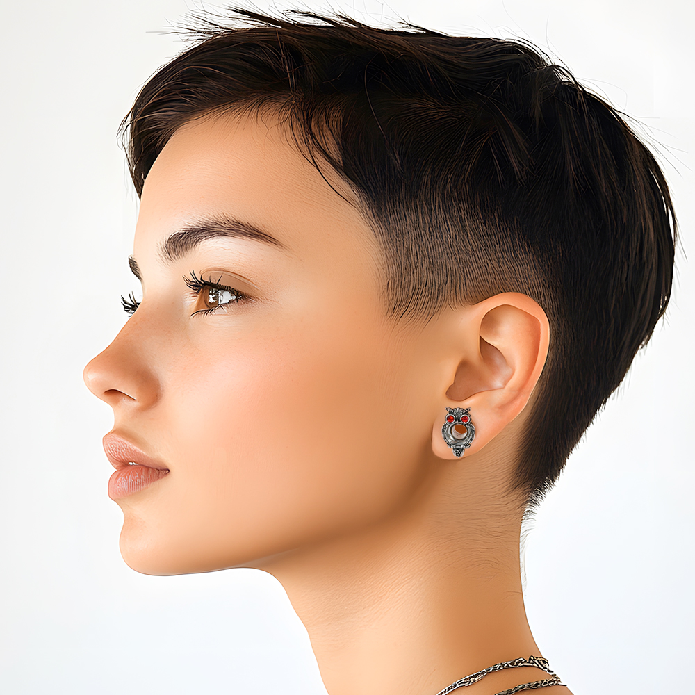 1PC Stainless Steel Owl Ear Ex - مراجعة Body Jewelry Internally Threaded وسعره