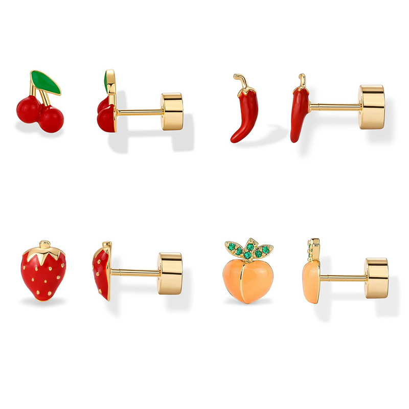 2pcs Cartilage Earrings Stud f - مراجعة Body Jewelry Flat Back وسعره