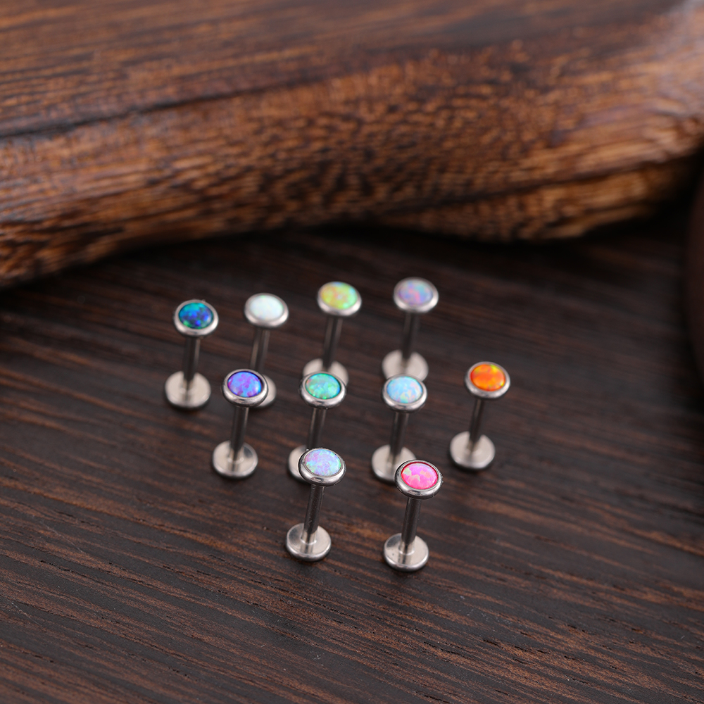 1pcs G23 Titanium Nose Labret  - مراجعة Body Jewelry Threadless وسعره