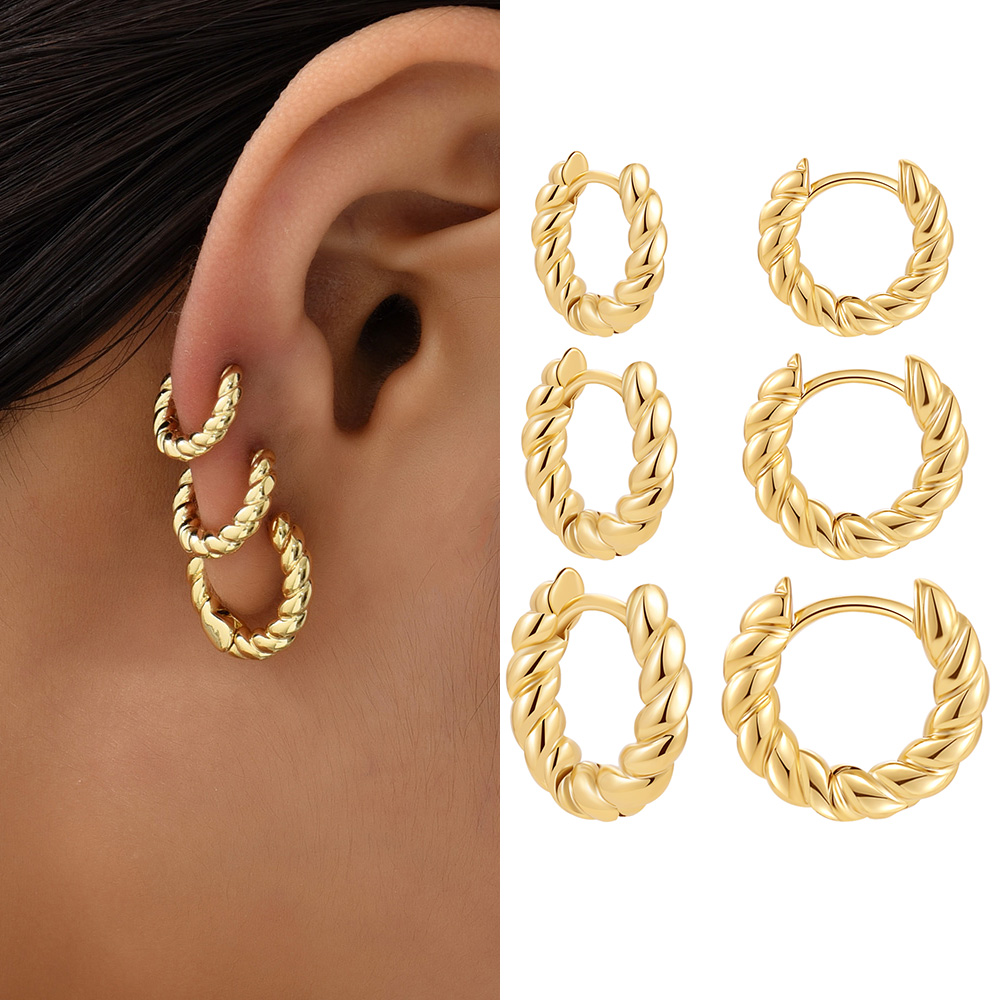 12/14/16mm Trendy Twisted Smal - مراجعة Conch Earring Hoop وسعره