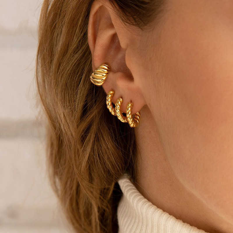 12/14/16mm Trendy Twisted Smal - مراجعة Conch Earring Hoop وسعره