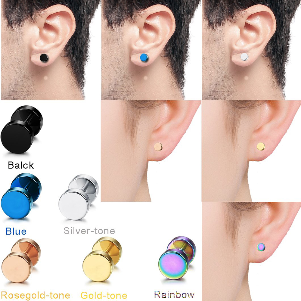1 Pair/6 Pairs Stainless Steel - مراجعة Body Jewelry Ear Plugs وسعره