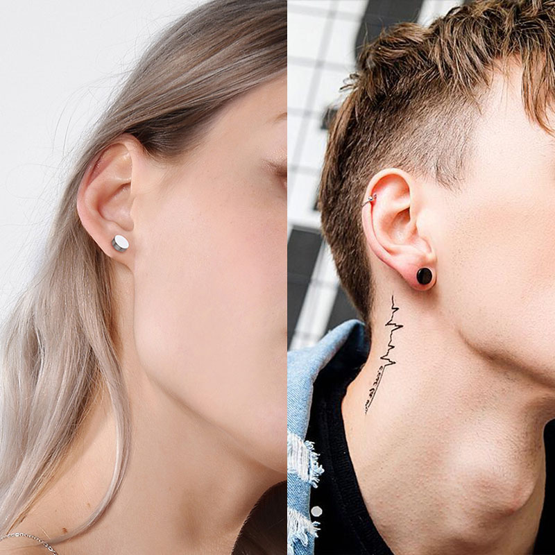 1 Pair/6 Pairs Stainless Steel - مراجعة Body Jewelry Ear Plugs وسعره