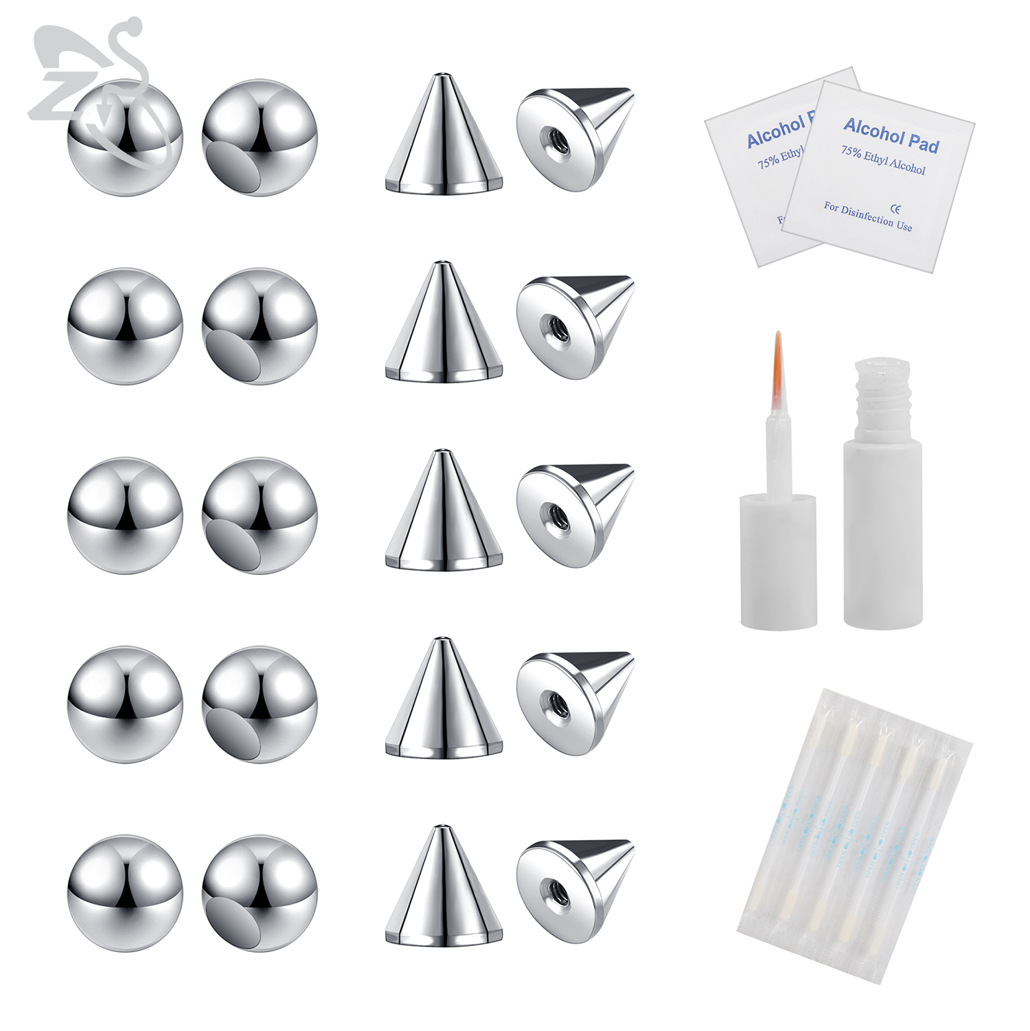 ZS 1 Set Fake Eyebrow Ring Men - مراجعة Body Jewelry Lot وسعره