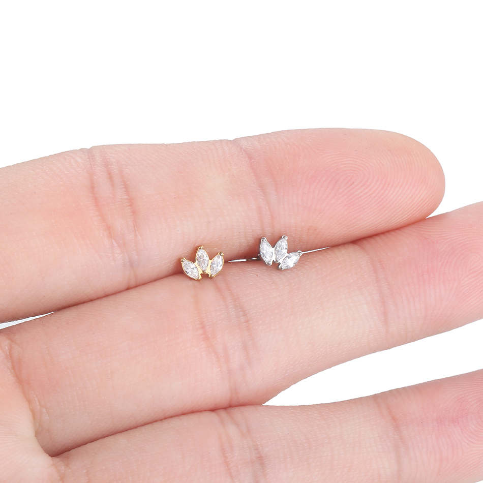 1pc Labret Piercing Titanium L - مراجعة Body Jewelry Internally Threaded وسعره