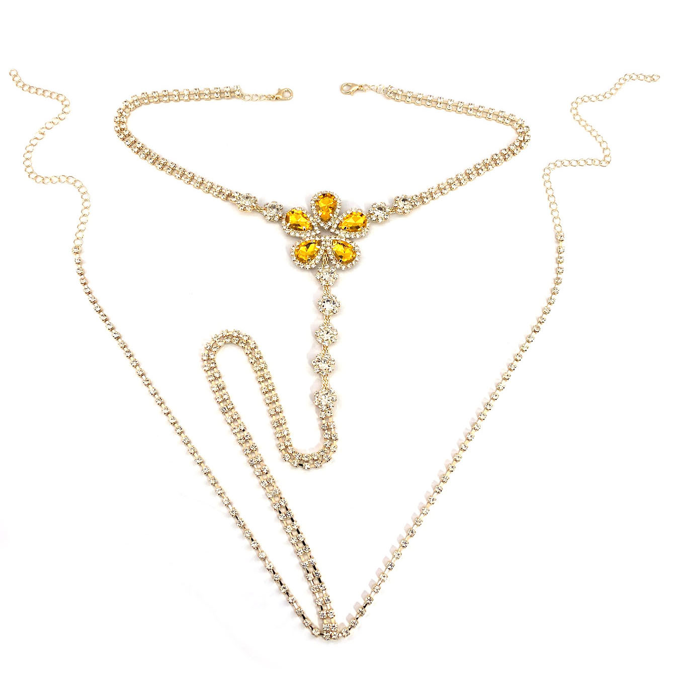 1pc Flower Shaped Sexy Rhinest - مراجعة Body Jewelry Lot وسعره