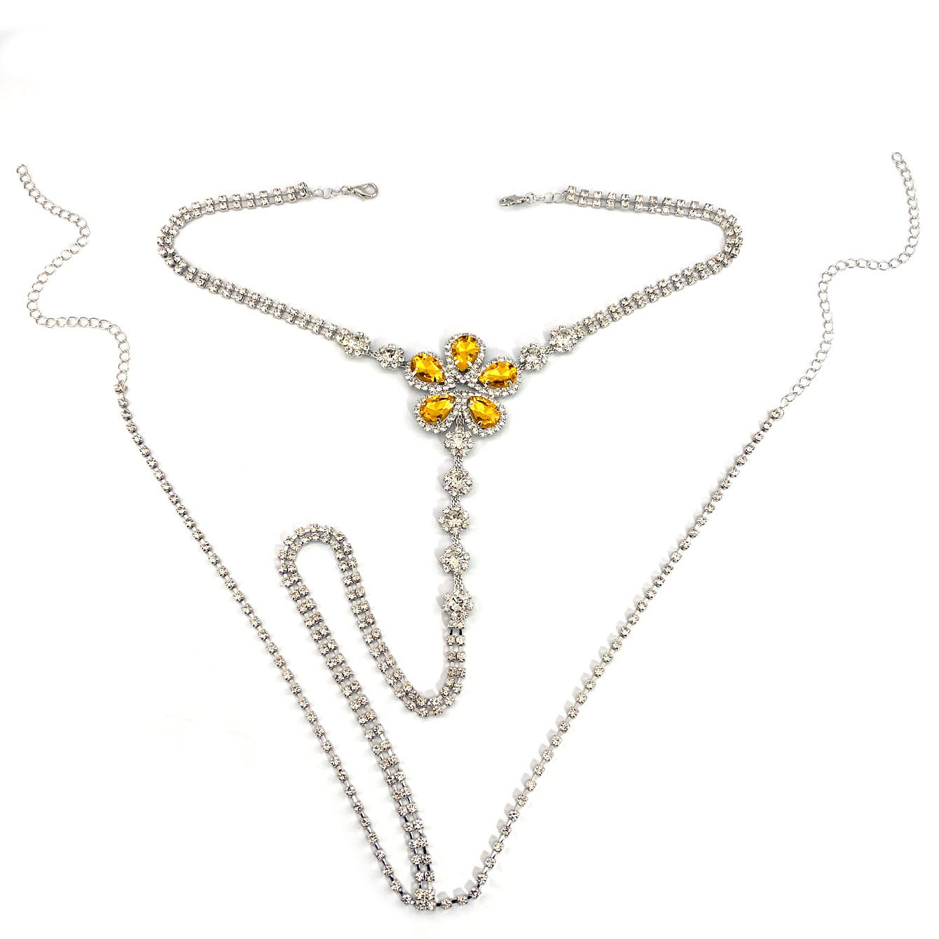 1pc Flower Shaped Sexy Rhinest - مراجعة Body Jewelry Lot وسعره
