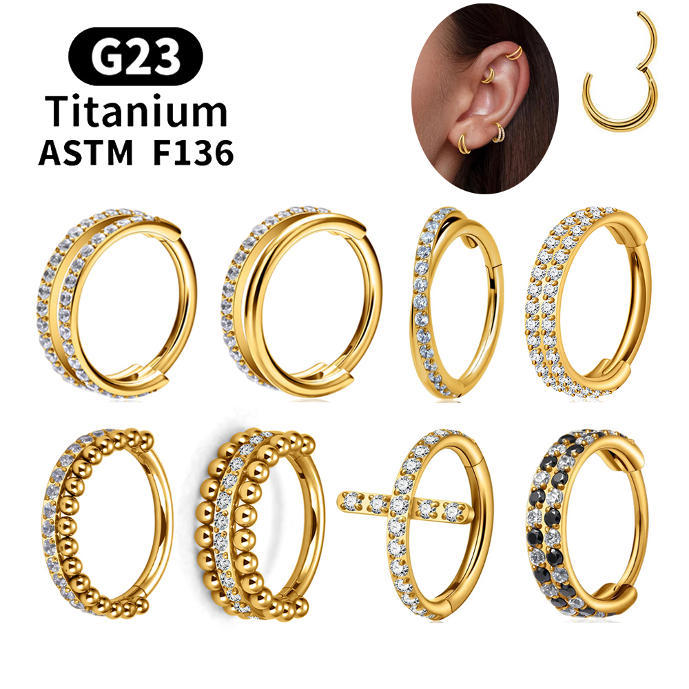 ASTM F136 Titanium Hinged Segm - مراجعة Conch Earring Hoop وسعره