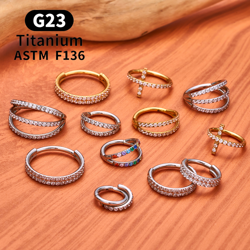 ASTM F136 Titanium Hinged Segm - مراجعة Conch Earring Hoop وسعره